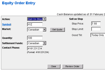 Trailing Stop On Quote Inspiration BMO InvestorLine Sell On Stop Orders Trailing Stop On Quote Inspiration BMO InvestorLine Sell On Stop Orders